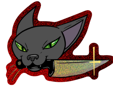 Glitter Knife Cat